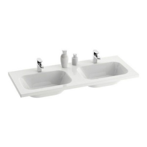 Умывальник Ravak CHROME 1200 двойной белый со скрытым переливом (XJG01212000)