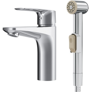 Смеситель для умывальника с гигиен. душем AM.PM Gem F90A03000 Смеситель для умывальника с гигиен. душем AM.PM Gem F90A03000