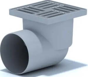 Трап  горизонтальный регулируемый, с вып 110мм,с решеткой из нерж.стали 15х15 нерж. ТА1612