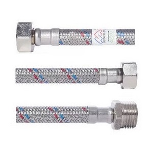 Подводка для воды 12мм Ø1/2" 1,5м г/г MONOFLEX Pex-Technology опл. нерж. сталь, гайка латунь (10/70)