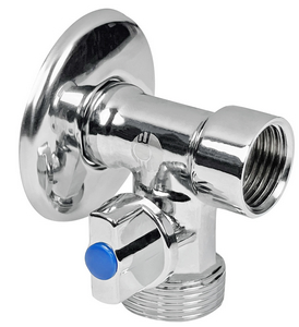 Кран шар. для с/т приборов трёхходовой Ø1/2"х3/4"х1/2" внутр./нар./нар. (левый) VALFEX (1/100)