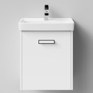 Тумба "Мона" 50 см Белая с раковиной Мини 50