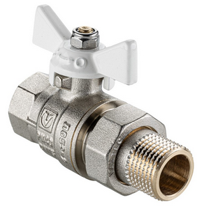 Кран шар. с полусгоном Ø1/2" внутр./нар. белый VALTEC BASE-ГОСТ (10/60)