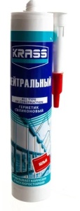 Герметик силикон. нетрал. KRASS бел.300 мл