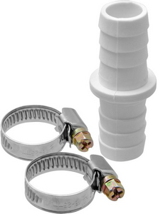 Соединитель Ø19х19 в комплекте с хомутами для сливных шлангов MASTERPROF