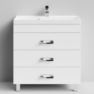 Тумба "Орландо Белая" 80 см с раковиной Classic 80
