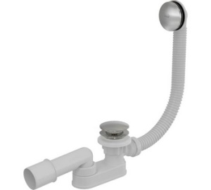 Сифон для ванны  Clic-Clac Alca Plast c заниженным сливом  металл А 507 КМ
