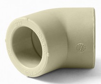 Уголок PP-R 45° PRO AQUA Серый прав