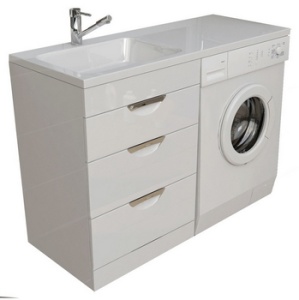 Тумба МИЛЛИ 1100  + умывальник КАМИЛА 1100 Левый + кронштейн