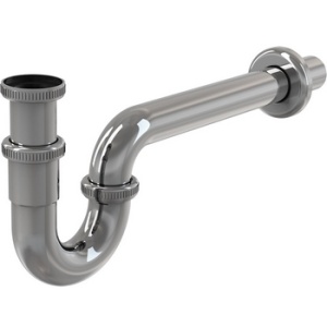 Сифон "U" хром, латунь Alca Plast А432