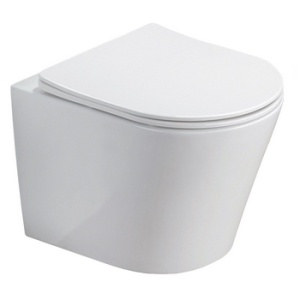 Унитаз подвесной Azario Teramo круглый безободковый +сиденье с микрол.