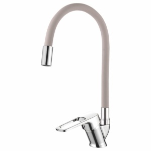 Смеситель для кухни LEDEME L4182-16 бежевый+хром, латунь
