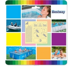 Самоклеющиеся заплатки 10шт 6,5х6,5см увеличенной плотности BestWay, уп.36 62091