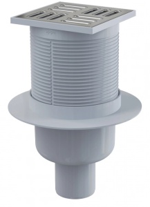 Трап сливной нижний, решетка хром Alca Plast АPV2 Трап сливной нижний, решетка хром Alca Plast АPV2