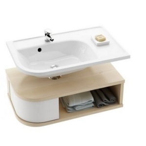 Тумба Ravak SDU Praktik U левая белая