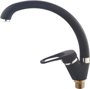 Смеситель для кухни черный L5913F латунь