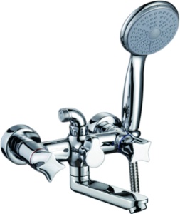 Смеситель для ванны+ кор. излив L3187 латунь