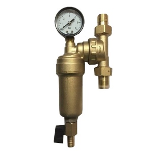 Фильтр с манометром TIM JH1001W3 1/2" c металлическим корпусом (1/12 шт)