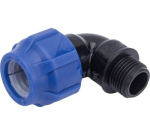 Отвод с наруж. рез. 40х1" (обж.) ПЭ