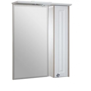 Зеркало шкаф Mixline "Версаль-62" белое дерево правый с подсветкой