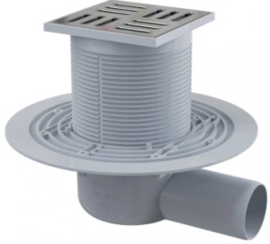 Трап сливной боковой, решетка хром,латунь Alca Plast АPV101 Трап сливной боковой, решетка хром,латунь Alca Plast АPV101