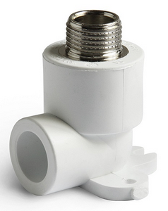 Уголок комб. с креплением нар.р. PP-R PRO AQUA Белый