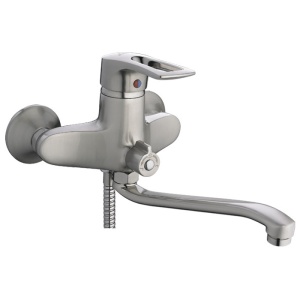 Смеситель для ванны с длин. изл. L2225А сатин латунь