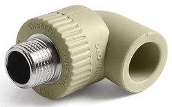 Уголок комб. нар.р. PP-R PRO AQUA Серый прав