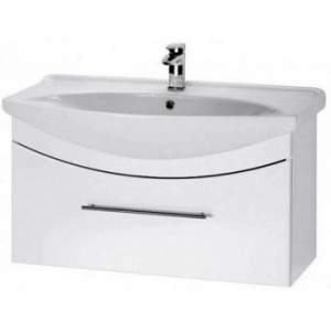 Тумба WIND 105 S подвесная бел.+умывальник Лагуна 105 (50644+191683)