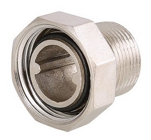 Полусгон с накид. гайкой Ø3/4" никель (для VT.227) VALTEC (10)