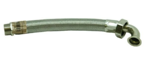 Шланг в металлоопл 3/4"П с угол. 1/2"М L250 мм, нерж М3924