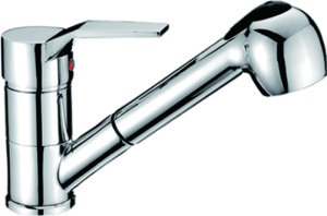 Смеситель для кухни выдвижн. лейка L6063 латунь