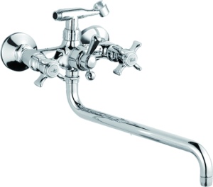 Смеситель для ванны шар.+ длин. излив L2611-2 латунь