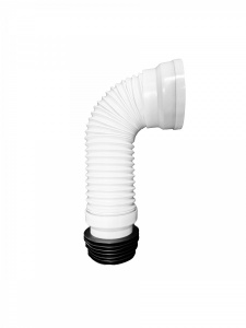 Слив для унитаза гофр. Watersense белая W01840