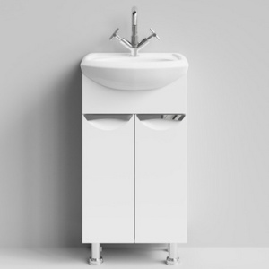 Тумба "Лира" 45 белая с раковиной Уют 45