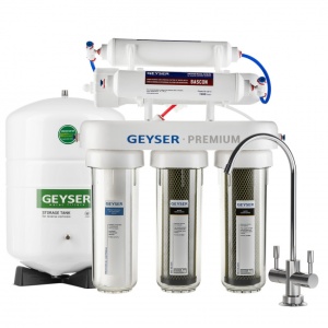 АКЦИЯ Фильтр Гейзер Премиум-М с минер. (бак 12л, кран 10)  20051А