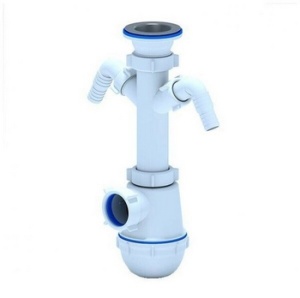 Сифон Ани-Грот 1 1/2"х40 с 2-мя  отвод. А1100