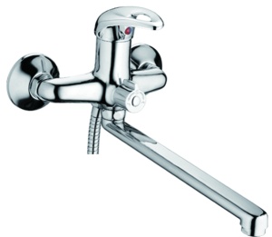 Смеситель для ванны+длин. излив L2215 латунь