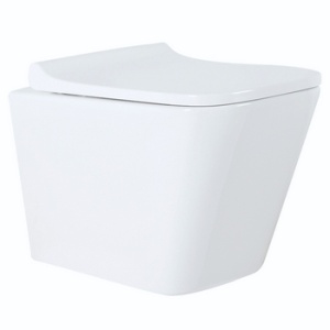 Унитаз подвесной Azario Teramo квадратный безободковый +сиденье с микрол.