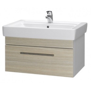 Тумба Q UNO 60 подвесная дуб +умывальник Дрея Q 60 (20043+191638)