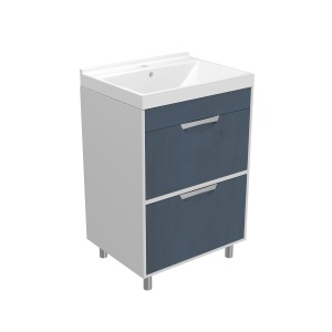 Тумба "Байкал-60" подвесная под раковину "Fest 60" мебельный (Sanita Luxe) (ПВХ)