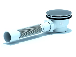 Сифон для душ.поддона 90*40 h65 с гофрой 40*50 Ani Е325VAL вальцовка АНИ пласт