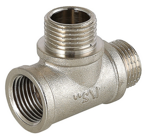 Тройник нар./нар./ внутр. Ø1/2" никель VALFEX (5/100)