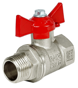 Кран шар. ник. Ø1/2" внутр./нар. бабочка VALFEX СТАНДАРТ (24/96)