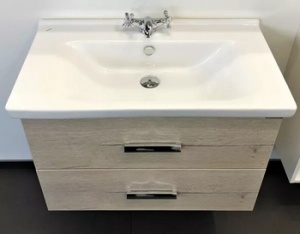 Тумба-умывальник COMFORTY "Парма 80" дуб с раковиной COMFORTY