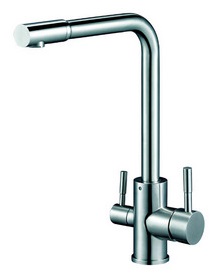 Смеситель для кухни нерж. сталь на гайке биканальный излив G-LAUF ZAP18-A090 (1/10)