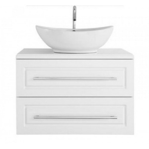 Тумба "Либретто" 80 см + столешн. Beauty-80 см, бел.+ раковина Гамма 56