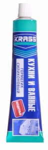 Герметик KRASS для кухни и ванны прозр.80 мл