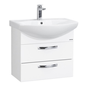 Тумба "Ария 50 М" с раковиной, белый (1А140001АА010+1WH207781)