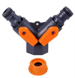 5002 Разветвитель на кран, 2-х канальный, пластик "Беламос"